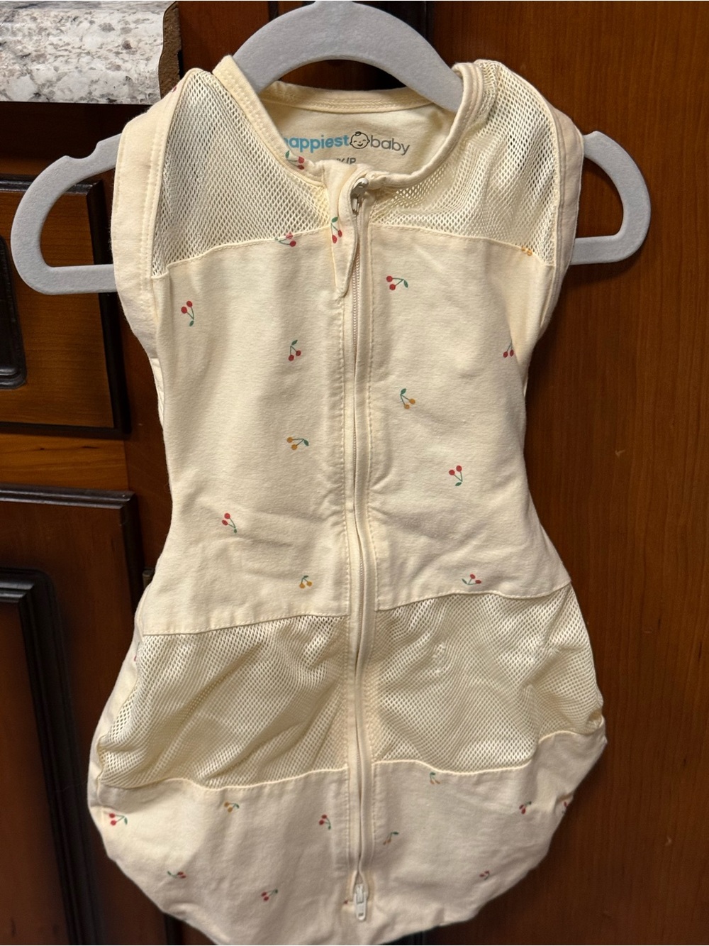 Happiest Baby Cream Cherry Print Sleepea Swaddle